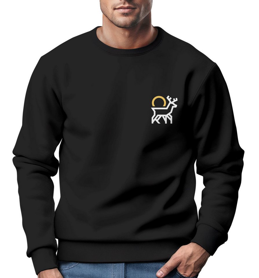 Neverless Sweatshirt Sweatshirt Herren Hisch Print Aufdruck Logo Abstrakt Line-Art Outdoor Neverless Sweatshirt Sweatshirt Herren Hisch Print Aufdruck Logo Abstrakt Line-Art Outdoor von Neverless