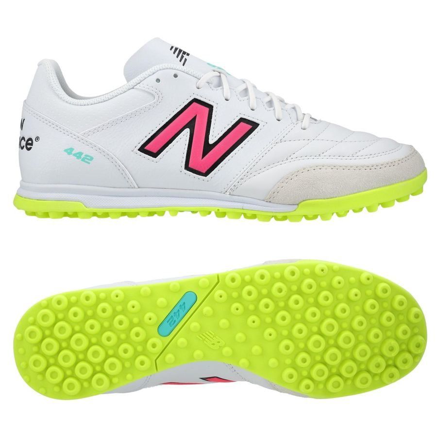 New Balance 442 2.0 Team TF - Weiß/Lila/Neon von New Balance