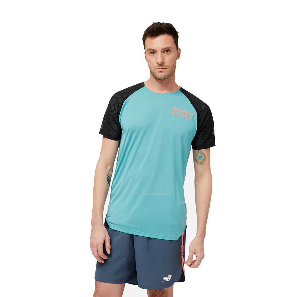 New Balance Accelerate Pacer Short Sleeve T-shirt Blau 2XL Mann von New Balance