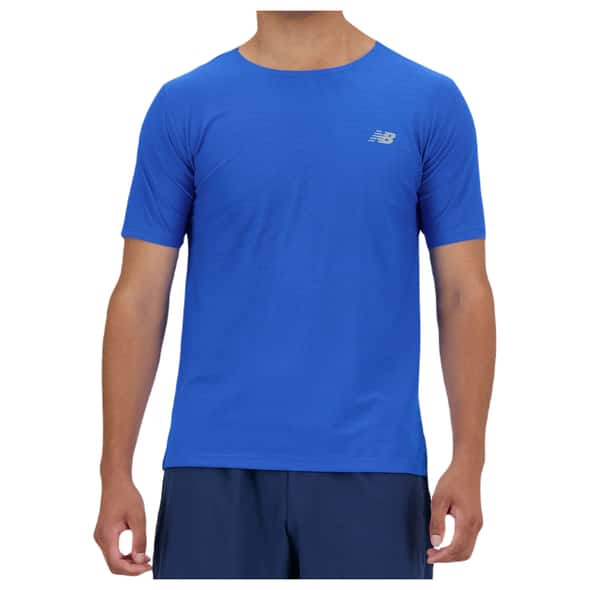 New Balance Athletics Jacquard T-Shirt Herren (Blau L ) Laufshirts von New Balance