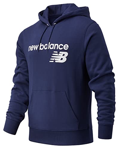 New Balance Herren NB Classic Core Fleece Hoodie Top, Dunkelblau Pigment, S von New Balance