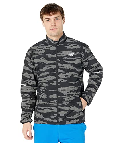 New Balance Herren Reflective Acceleate Jacket Laufbekleidung Laufjacke Schwarz - S von New Balance