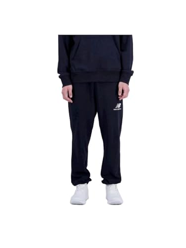 New Balance Herren Sweatpants Essentials Stacked Logo French Terry Black (as3, Alpha, m, Regular, Regular) von New Balance