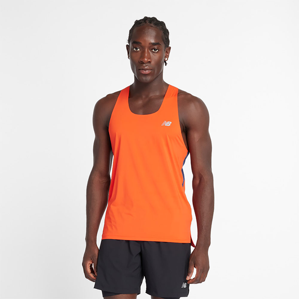 New Balance Race Day Sleeveless T-shirt Orange S Mann von New Balance