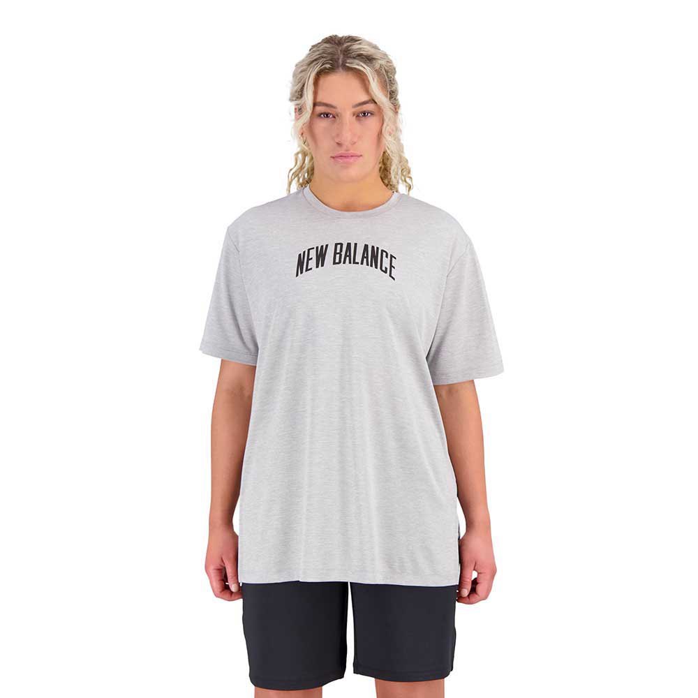New Balance Relentless Oversized Short Sleeve T-shirt Grau M Frau von New Balance
