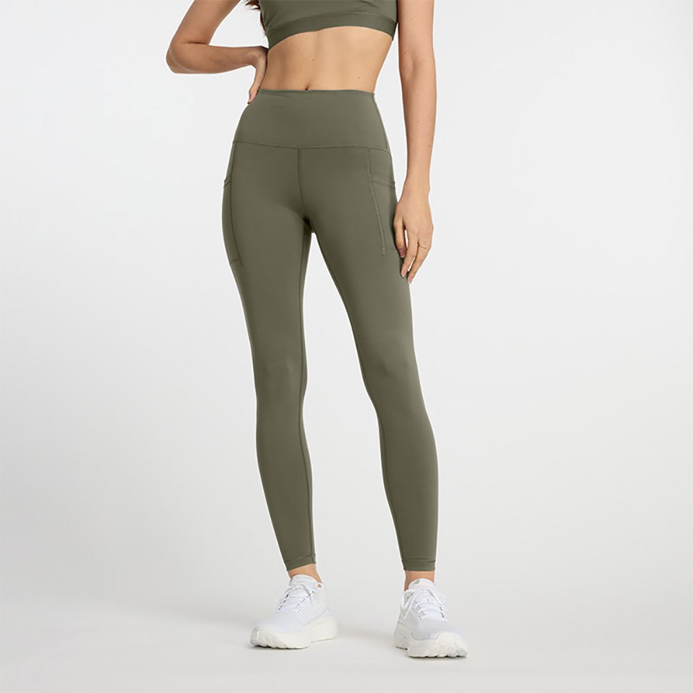 New Balance Sleek Pocket 27´´ High Waist Leggings Grün XS Frau von New Balance