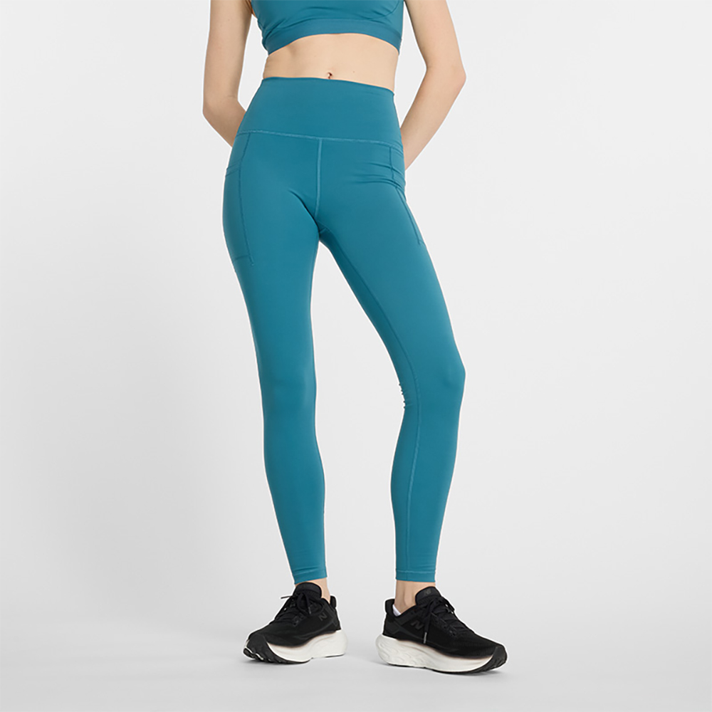 New Balance Sleek Pocket 27´´ High Waist Leggings Blau XS Frau von New Balance