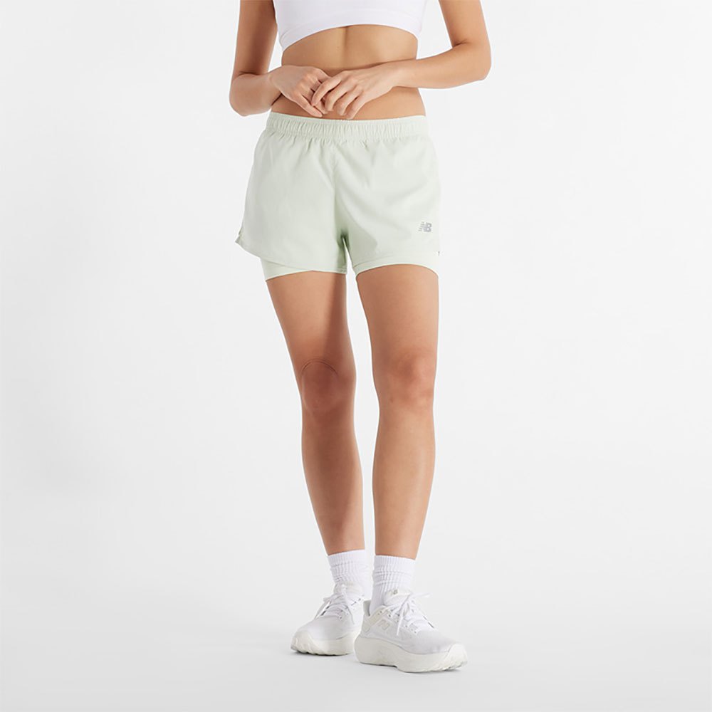 New Balance Sport Essentials 2-in-1 3´´ Shorts Beige XS Frau von New Balance