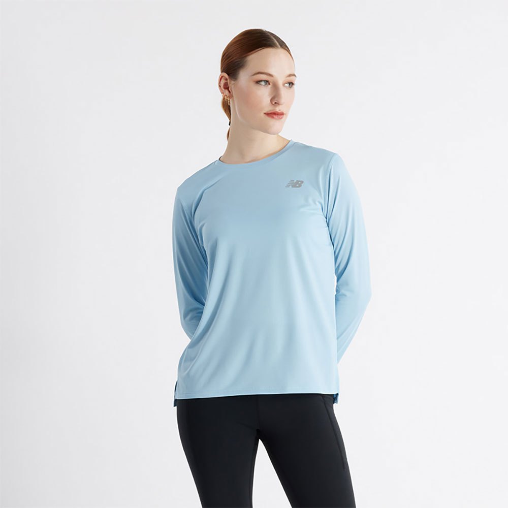 New Balance Sport Essentials Long Sleeve T-shirt Blau XS Frau von New Balance