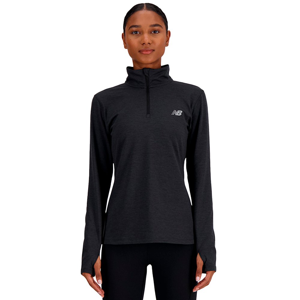 New Balance Sport Essentials Space Dye Half Zip Long Sleeve T-shirt Schwarz M Frau New Balance Sport Essentials Space Dye Half Zip Long Sleeve T-shirt Schwarz M Frau von New Balance