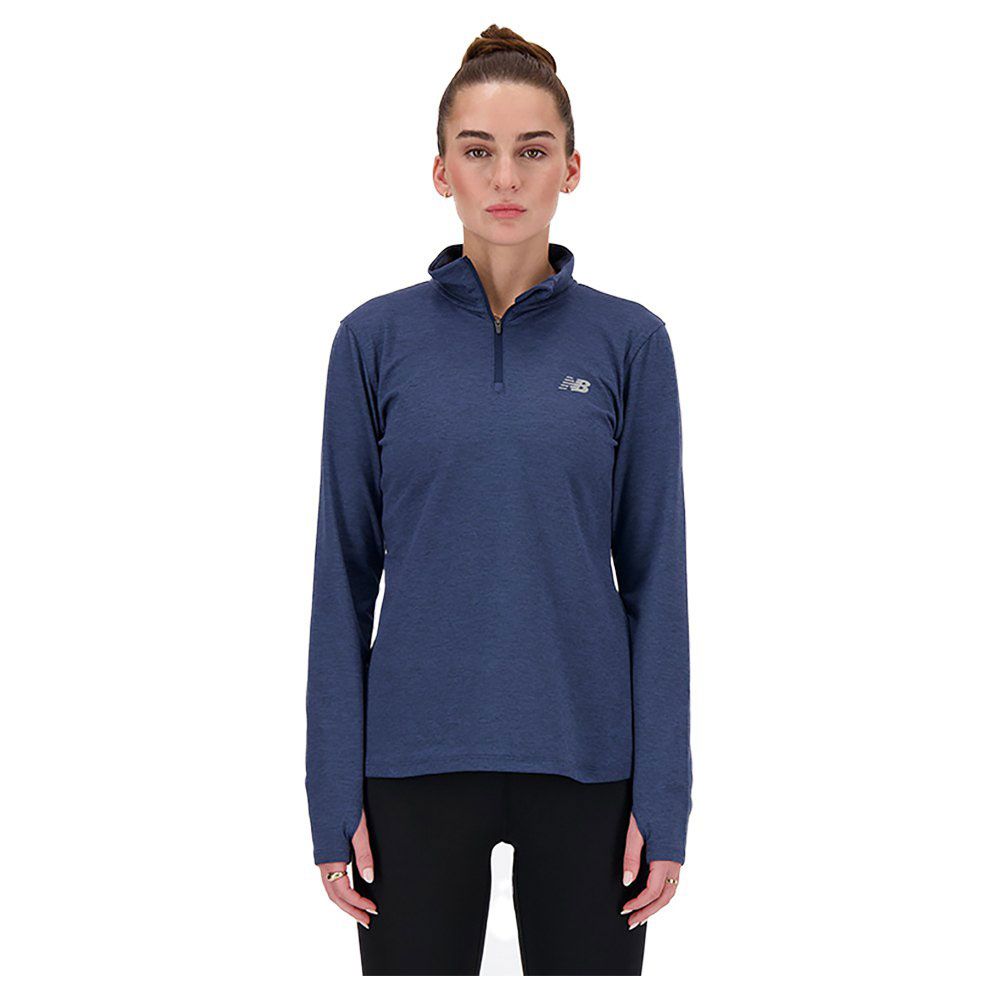 New Balance Sport Essentials Space Dye Half Zip Long Sleeve T-shirt Blau XS Frau New Balance Sport Essentials Space Dye Half Zip Long Sleeve T-shirt Blau XS Frau von New Balance
