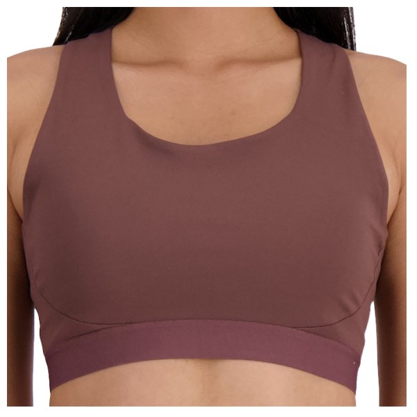 New Balance - Women's Athletics Med Support Sleek Sports Bra - Sport-BH Gr XS braun von New Balance