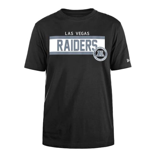 LAS VEGAS RAIDERS New Era Unisex NFL Regular High Density Ink Screenprint Front Graphic Original Team Color T-Shirt, Schwarz, L EU LAS VEGAS RAIDERS New Era Unisex NFL Regular High Density Ink Screenprint Front Graphic Original Team Color T-Shirt, Schwarz, L EU von New Era