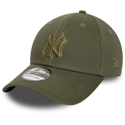 New Era 39Thirty Stretch Cap - Outline NY Yankees Oliv - L/X von New Era