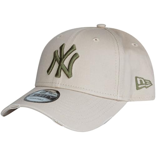 New Era 9Forty Strapback Cap - Distressed NY Yankees beige von New Era