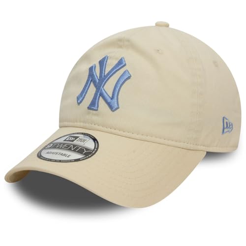 New Era 9Twenty Cap - Washed New York Yankees beige von New Era