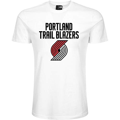 New Era Basic Shirt - NBA Portland Trail Blazers weiß - S von New Era