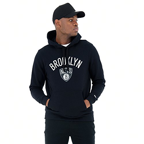 New Era - NBA Brooklyn Nets Team Logo Hoodie - Schwarz Größe 3XL, Farbe Schwarz von New Era