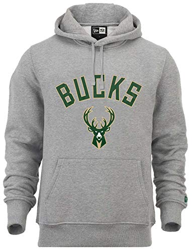 New Era - NBA Milwaukee Bucks Team Logo Hoodie - Grau Größe XS von New Era