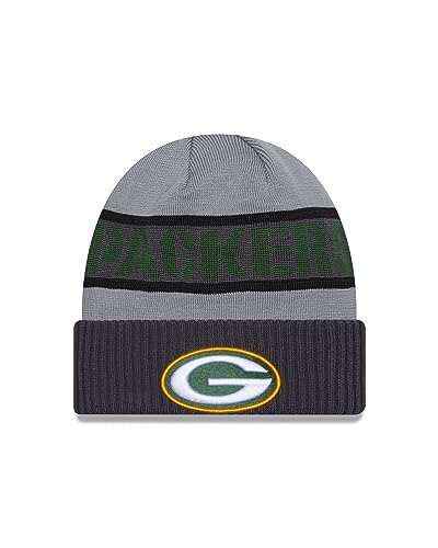 New Era Green Bay Packers NFL 2023 Sideline Tech Knit CW Gray Beanie - One-Size von New Era