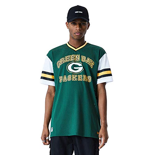 New Era Green Bay Packers Stripe Sleeve Oversized Tee XXL von New Era