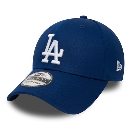 New Era - MLB Los Angeles Dodgers League Essential 39Thirty Stretch Cap Farbe Blau, Größe M-L von New Era