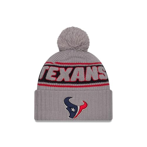 New Era Houston Texans NFL 2024 Sideline Sport Knit Grau Bommelmütze - One-Size New Era Houston Texans NFL 2024 Sideline Sport Knit Grau Bommelmütze - One-Size von New Era