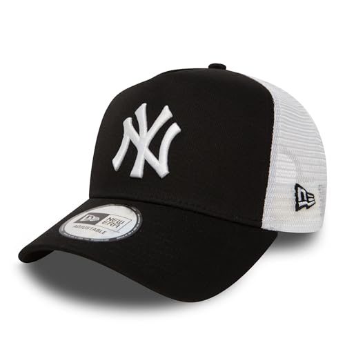 New Era New York Yankees MLB Clean Schwarz Weiß Verstellbare 9Forty A-Frame Trucker Cap für Kinder - Child von New Era