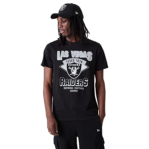 New Era Las Vegas Raiders NFL Team Wordmark Black White T-Shirt - M von New Era