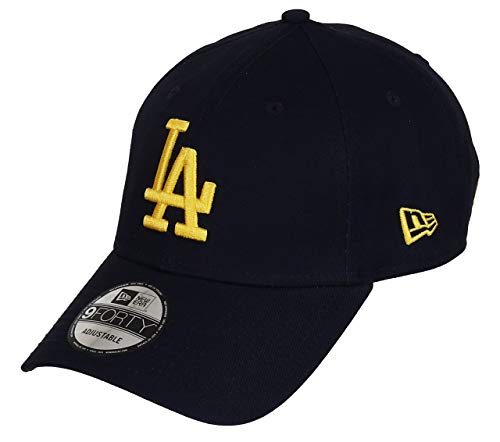 New Era Los Angeles Dodgers - 9Forty Adjustable Cap - League Essential - Navy/Yellow - One-Size von New Era