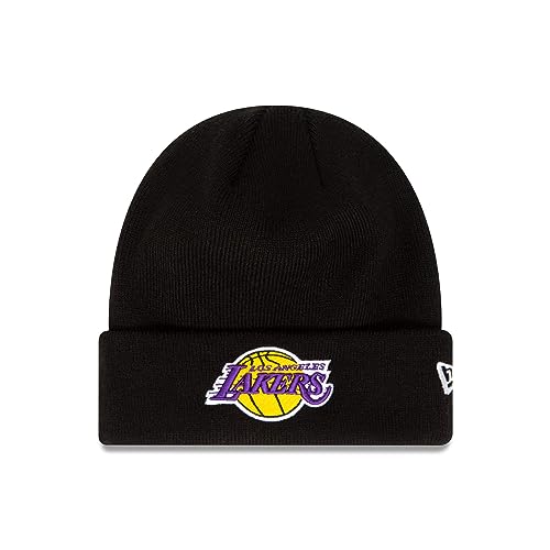 New Era Los Angeles Lakers NBA League Essential Black Cuff Knit Beanie - One-Size von New Era