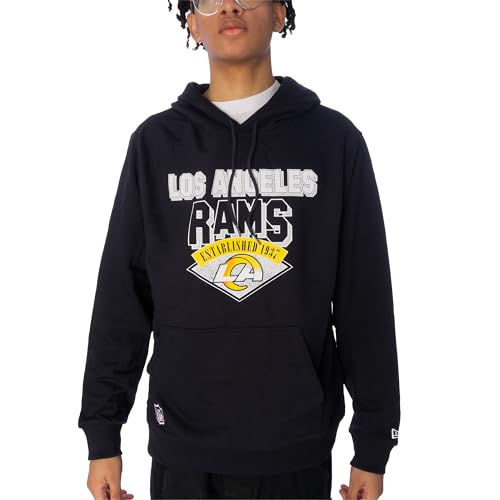 New Era MÄNNLICH NFL Team Graphic Hoody LOSRAM NVYWHI LOS Angeles RAMS Hooded Sweatshirt, von New Era