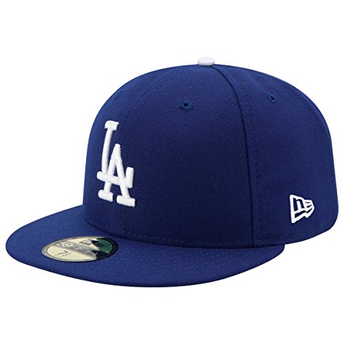 New Era - MLB Los Angeles Dodgers Authentic Collection EMEA 59Fifty Fitted Cap - Blau Farbe Blau, Größe 7 1/4 (57,7cm) von New Era