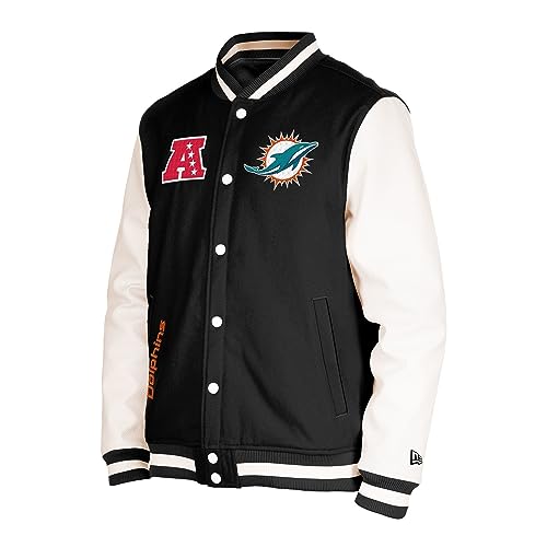 New Era Miami Dolphins NFL 2023 Sideline Black White Jacke - 3XL von New Era