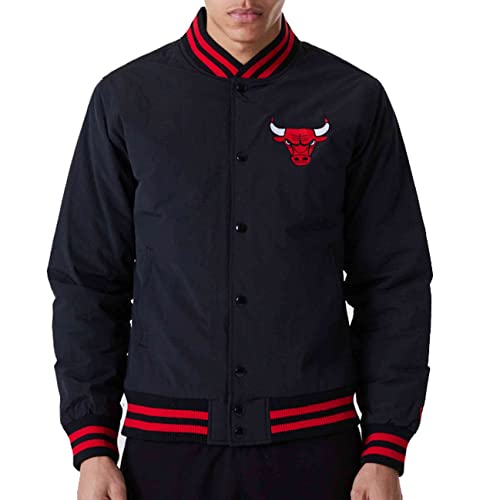 New Era - NBA Chicago Bulls Team Logo Bomber Jacke Farbe Schwarz, Größe M von New Era