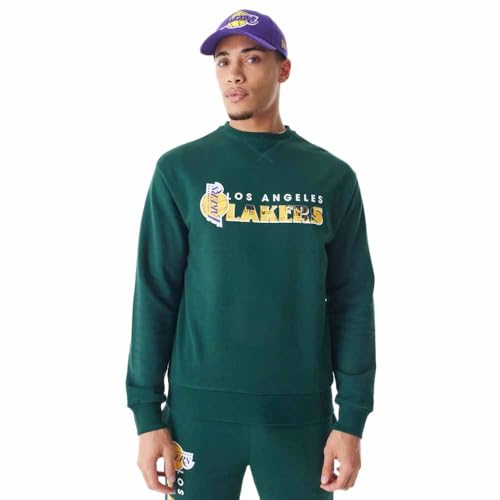 New Era NBA Los Angeles Lakers Crewneck Sweater Dark Green von New Era