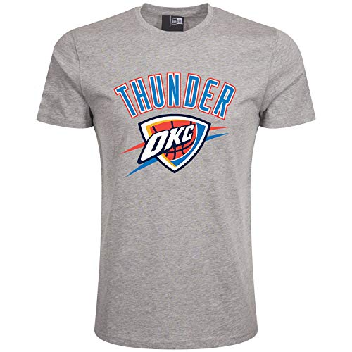 New Era - NBA Oklahoma City Thunder Team Logo T-Shirt - Grau von New Era