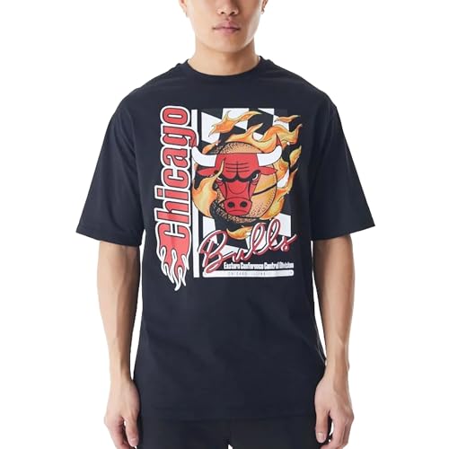 New Era NBA Oversized Shirt - Flame Chicago Bulls - L von New Era