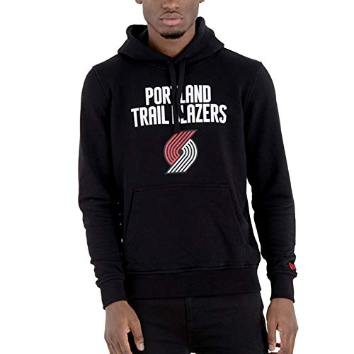 New Era - NBA Portland Trail Blazers Team Logo Hoodie - Schwarz Größe S, Farbe Schwarz von New Era