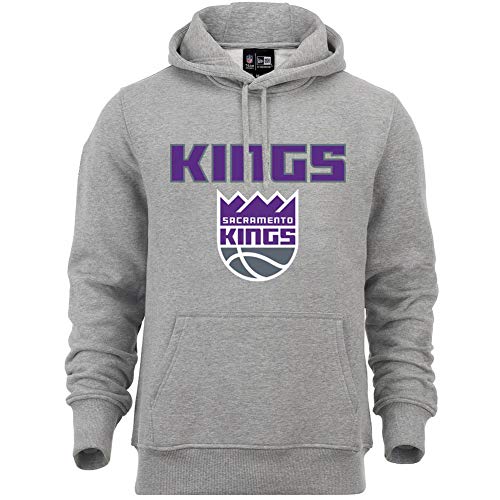 New Era - NBA Sacramento Kings Team Logo Hoodie - Grau Größe M, Farbe Grau von New Era