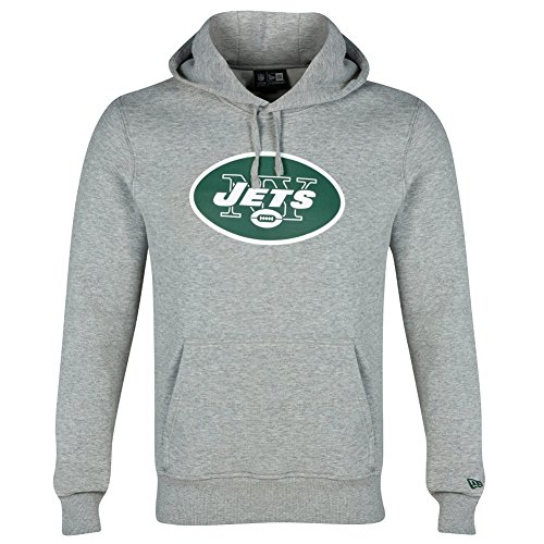 New Era - NFL New York Jets Team Logo Hoodie - Grau Größe L, Farbe Grau von New Era