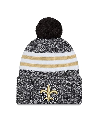 New Era New Orleans Saints NFL 2023 Sideline Sport Knit OTC Black Gold Beanie - One-Size von New Era