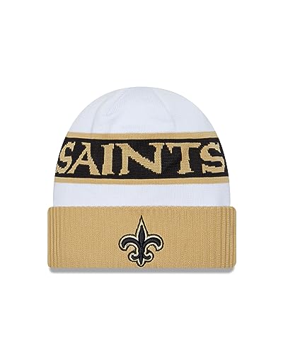 New Era New Orleans Saints NFL 2023 Sideline Tech Knit OTC White Beanie - One-Size von New Era