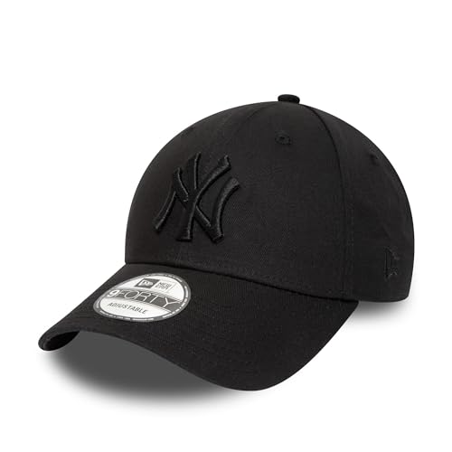 New Era New York Yankees MLB League Essential Black on Black 9Forty Cap - One-Size New Era New York Yankees MLB League Essential Black on Black 9Forty Cap - One-Size von New Era