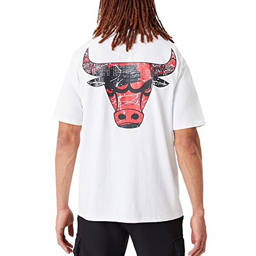 New Era Oversized Distressed Shirt - NBA Chicago Bulls - S von New Era
