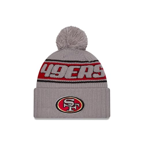 New Era San Francisco 49ers NFL 2024 Sideline Sport Knit Grau Bommelmütze - One-Size New Era San Francisco 49ers NFL 2024 Sideline Sport Knit Grau Bommelmütze - One-Size von New Era