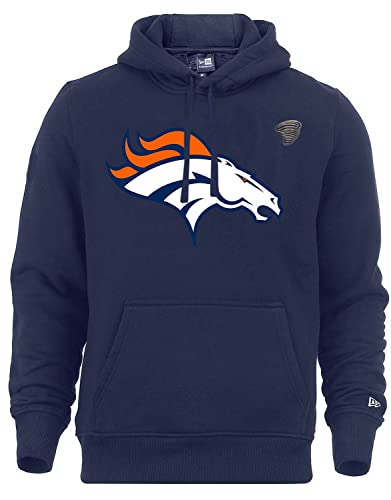 New Era Sweater NFL Denver Broncos blau Team Logo Kapuzenpullover Hoody mit CapSpin Pin - 4XL von New Era