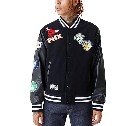 New Era Varsity College Jacke - NBA Patches Bulls Lakers XL von New Era