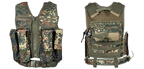 New Legion Erwachsene Tactical Weste Carrier Paintball, Flecktarn, M-XXL New Legion Erwachsene Tactical Weste Carrier Paintball, Flecktarn, M-XXL von New Legion