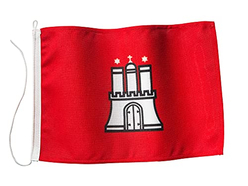 New Marine Bootsflagge Hamburg 40 x 60 cm. New Marine Bootsflagge Hamburg 40 x 60 cm. von New Marine